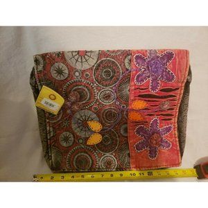 KARMA CIRCLE USA MESSENGER BAG BLACK WITH RED